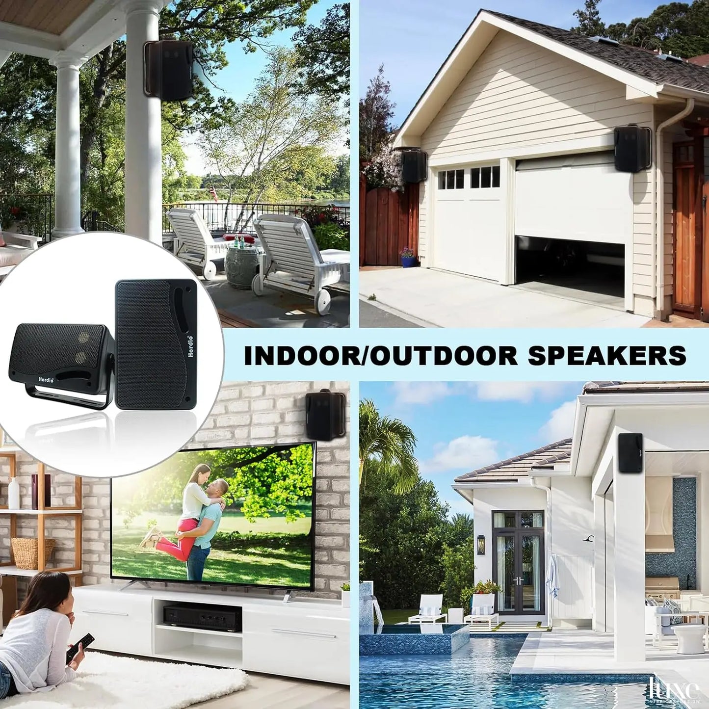 Passive Outdoor Speakers Wired Waterproof 200W