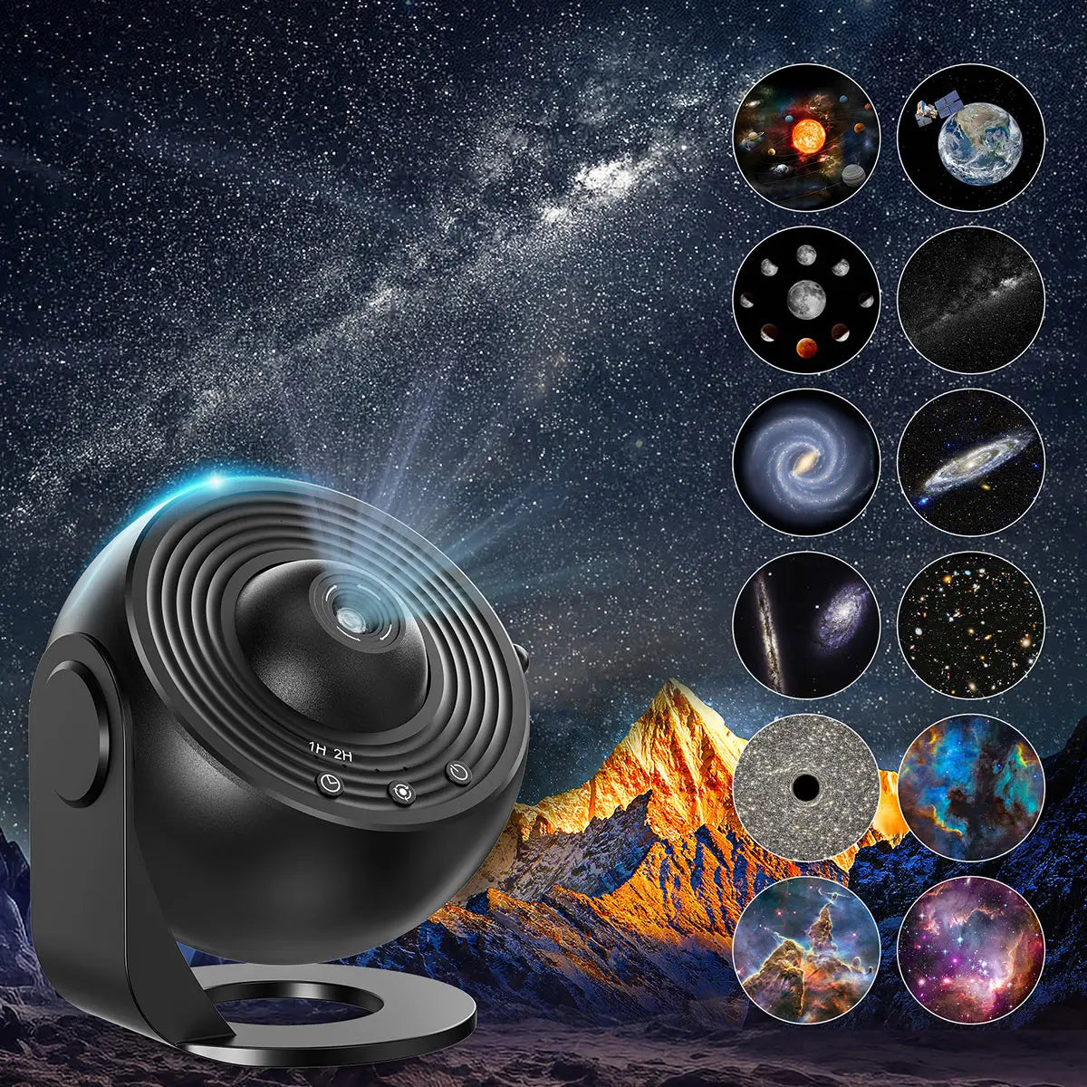 13 In 1 Galaxy Ultral Star Projector HD Image Area LED Night Light