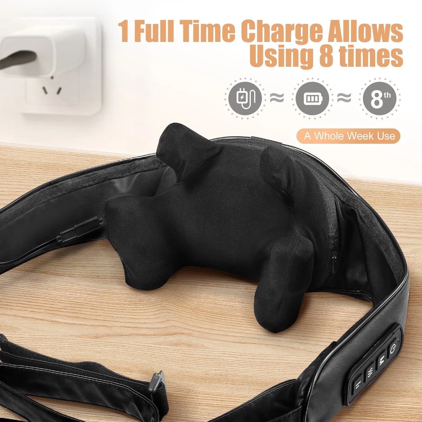 Shiatsu Back Neck Massager with Heat Electric Deep Tissue 3D Kneading Massage Pillow